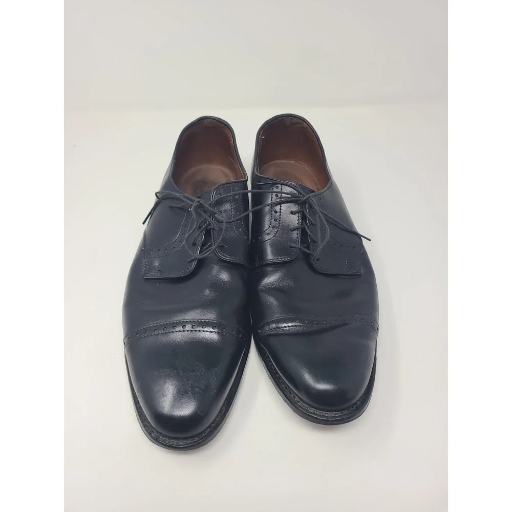 Allen Edmonds Clifton 3308 Black Leather Cap Toe Oxford Dress Shoes Mens 12